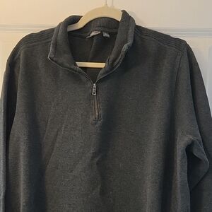 Apt. 9 Men's Dark Gray Zip-Up Sweater